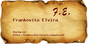 Frankovits Elvira névjegykártya